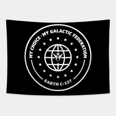 Galactic Federation Earth C 137 White Tapestry Official Haikyuu Merch