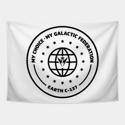 Galactic Federation Earth C 137 Black Tapestry Official Haikyuu Merch