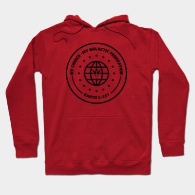 Galactic Federation Earth C 137 Black Hoodie Official Haikyuu Merch