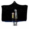 Rick Morty Hooded Blanket - Rick And Morty Merch