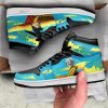 Rick and Morty Crossover Breaking Bad Air J1s Sneakers Custom Shoes 1 perfectivy com - Rick And Morty Merch