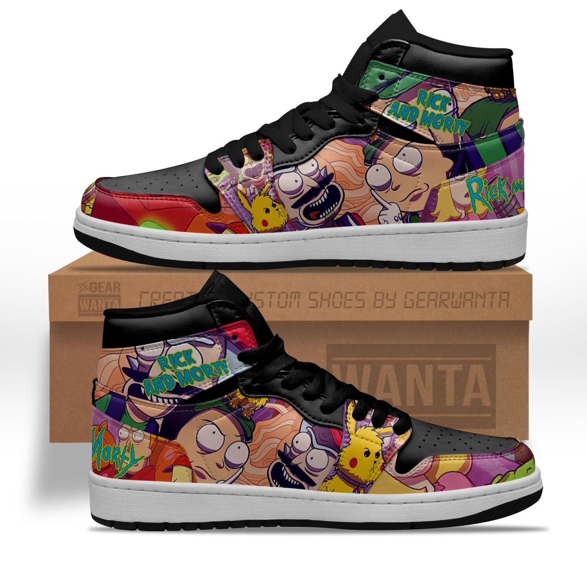 Rick and Morty Crossover Super Mario Air J1s Sneakers Custom Shoes 1 perfectivy com - Rick And Morty Merch