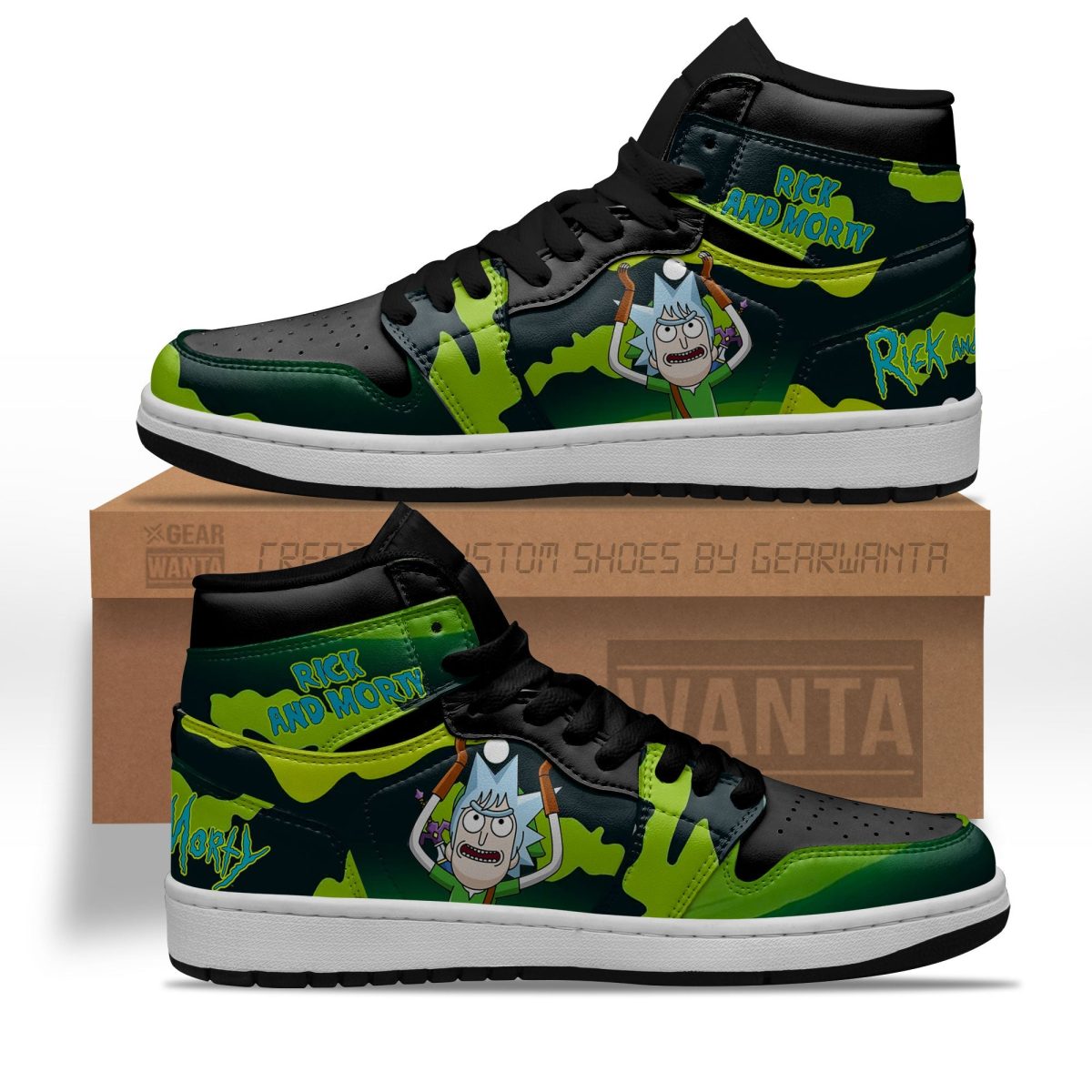 Rick and Morty Crossover Zelda Air J1s Sneakers Custom Shoes 2 perfectivy com - Rick And Morty Merch