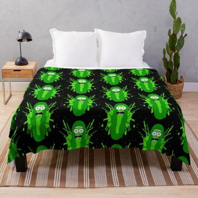 Pickle Rick Throw Blanket Official Rick And Morty Merch