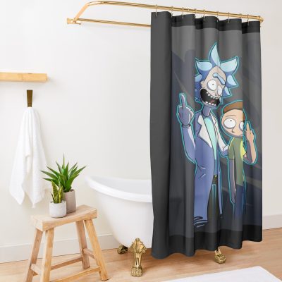 Art - Rick And Morty Shower Curtain Official Rick And Morty Merch