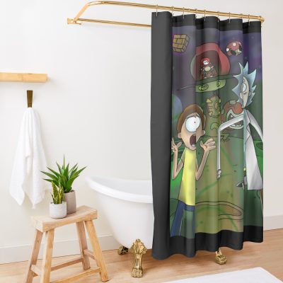 Art - Rick And Morty Shower Curtain Official Rick And Morty Merch