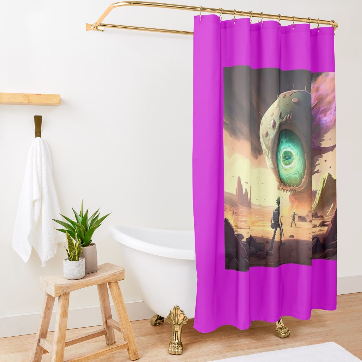 Rick Rick End Morty Morty Shower Curtain Official Rick And Morty Merch