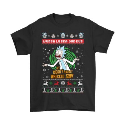 wubaba lubba dub dub get christmas wrecked son rick and morty shirts - Rick And Morty Merch Store