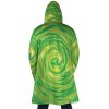 Rick and Morty Portal AOP Hooded Cloak Coat BACK Mockup - Rick And Morty Merch