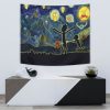 Rick and Morty Starry Night Tapestry Horizontal OVER STAND Mockup - Rick And Morty Merch