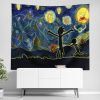 Rick and Morty Starry Night Wall Tapestry Horizontal Main - Rick And Morty Merch