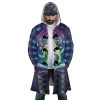 Rick and Morty Trippy Cosmic Rick AOP Hooded Cloak Coat FRONT Mockup - Rick And Morty Merch