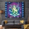 Rick and Morty Trippy Cosmic Rick Tapestry Horizontal BRICK WALL - Rick And Morty Merch