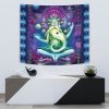 Rick and Morty Trippy Cosmic Rick Tapestry Horizontal OVER STAND Mockup - Rick And Morty Merch