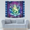 Rick and Morty Trippy Cosmic Rick Tapestry Horizontal SMALL COUCH Mockup - Rick And Morty Merch