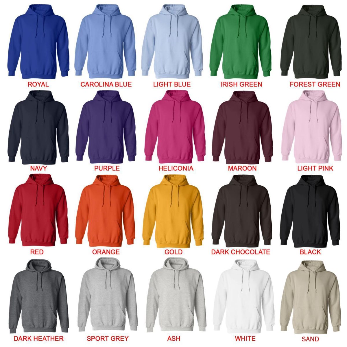 hoodie color chart - Rick And Morty Merch