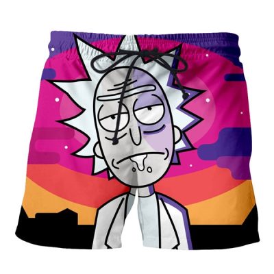 Funny Rick Sanchez 3D Boardshorts