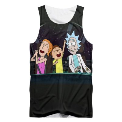 Rick And Morty Style 3D Tank Tops