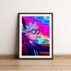 Cartoon Funny Rick Animation Poster Wall Art Pictures Canvas Print Bar Cafe Living Room Bedroom Home - Rick And Morty Merch