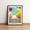 Cartoon Funny Rick Animation Poster Wall Art Pictures Canvas Print Bar Cafe Living Room Bedroom Home 13 - Rick And Morty Merch