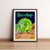 Cartoon Funny Rick Animation Poster Wall Art Pictures Canvas Print Bar Cafe Living Room Bedroom Home 14 - Rick And Morty Merch