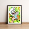 Cartoon Funny Rick Animation Poster Wall Art Pictures Canvas Print Bar Cafe Living Room Bedroom Home 2 - Rick And Morty Merch