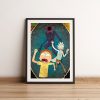 Cartoon Funny Rick Animation Poster Wall Art Pictures Canvas Print Bar Cafe Living Room Bedroom Home 6 - Rick And Morty Merch